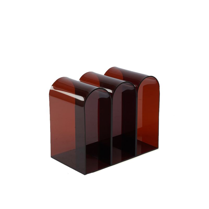 Contemporary Antique Finish Shelf Bookcase Geometric Bookshelf