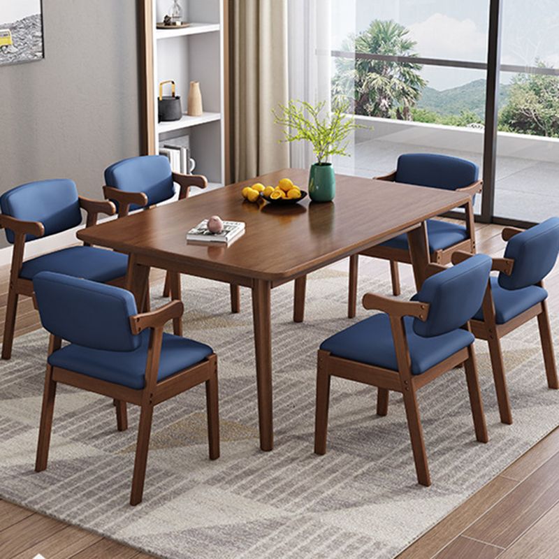 Fauteuil de maison scandinave, dossier ouvert, chaise de salle à manger simple rembourrée en bois