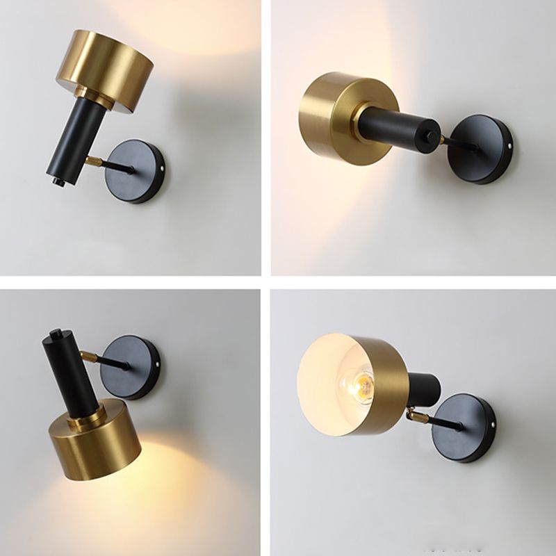Cilindro Luz de pared contemporánea Luz de montaje de pared de 1 luz para dormitorio