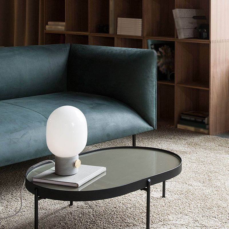 Nordic Style Simple Marble Table Lamp Modern Style Glass Desk Lamp for Study Bedroom