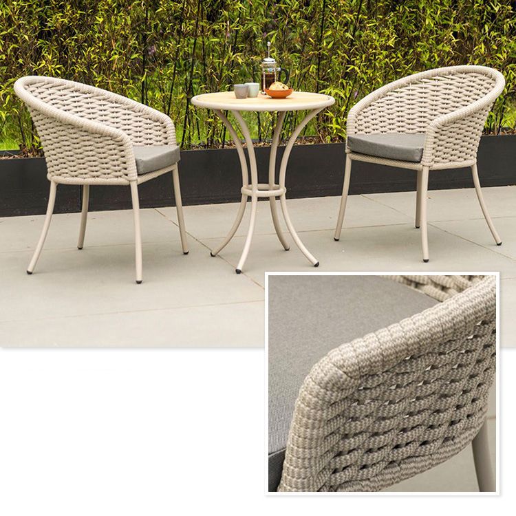 Bohemian Style Metal Base Dining Table Set 1/3/7 Pieces Dining Table Set for Outdoor