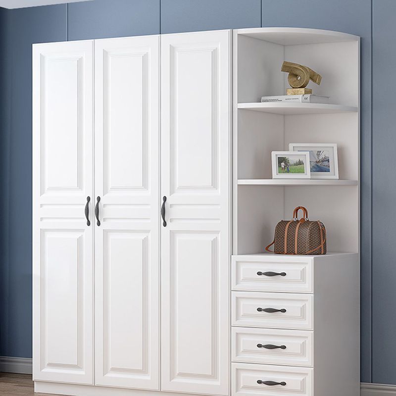 White Colour Wardrobe French Country Wooden Wardrobe Closet for Bedroom