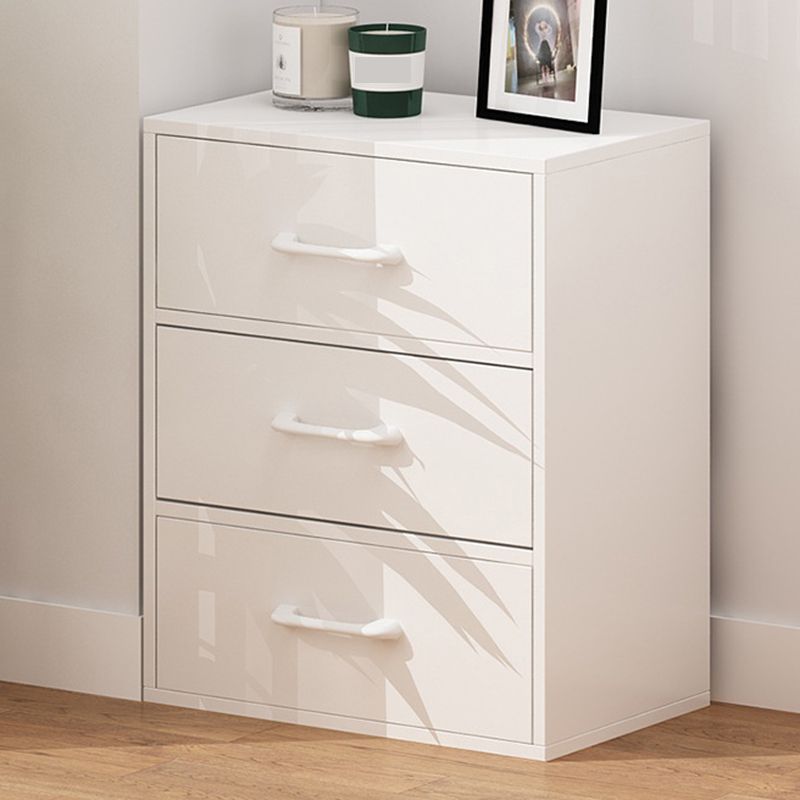 Contemporary Rectangle Gloss Finish with Drawer Chest,18.9" L