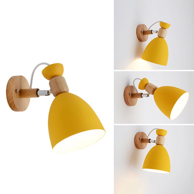 Metal Wall Lights Modern Macaron Style 1 Light Wall Sconce for Living Room