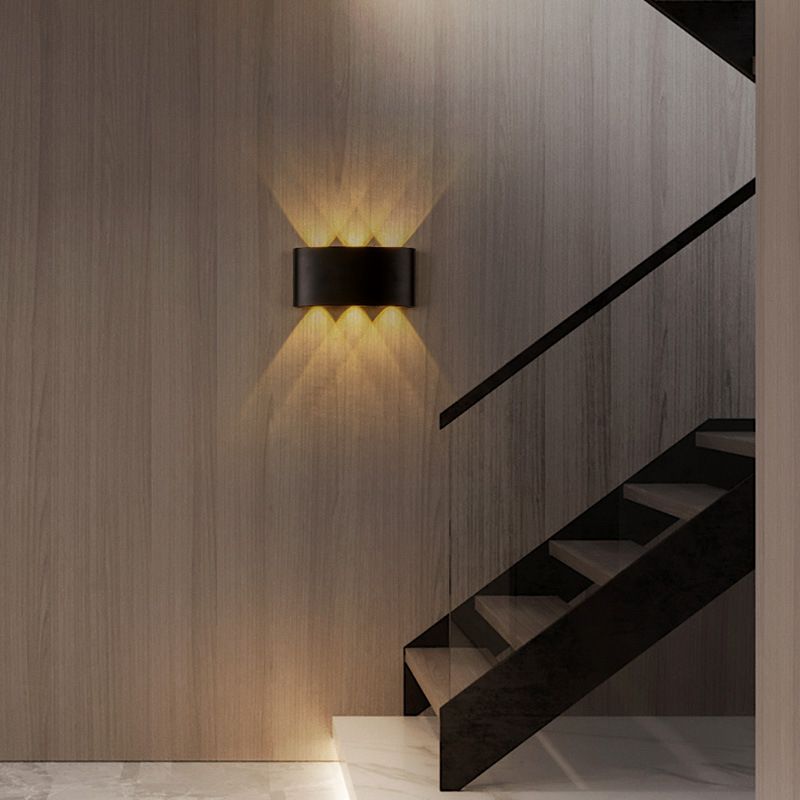 Modern Metal Wall Sconce Geometric Shape Wall Light for Bedroom