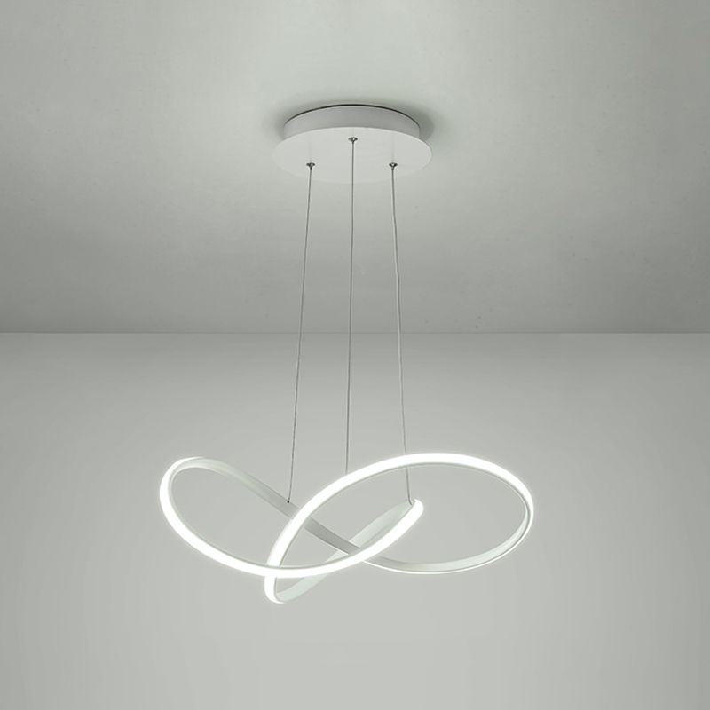 1-Light Metal Linear Chandelier Modern Hanging Pendant Light Fixture