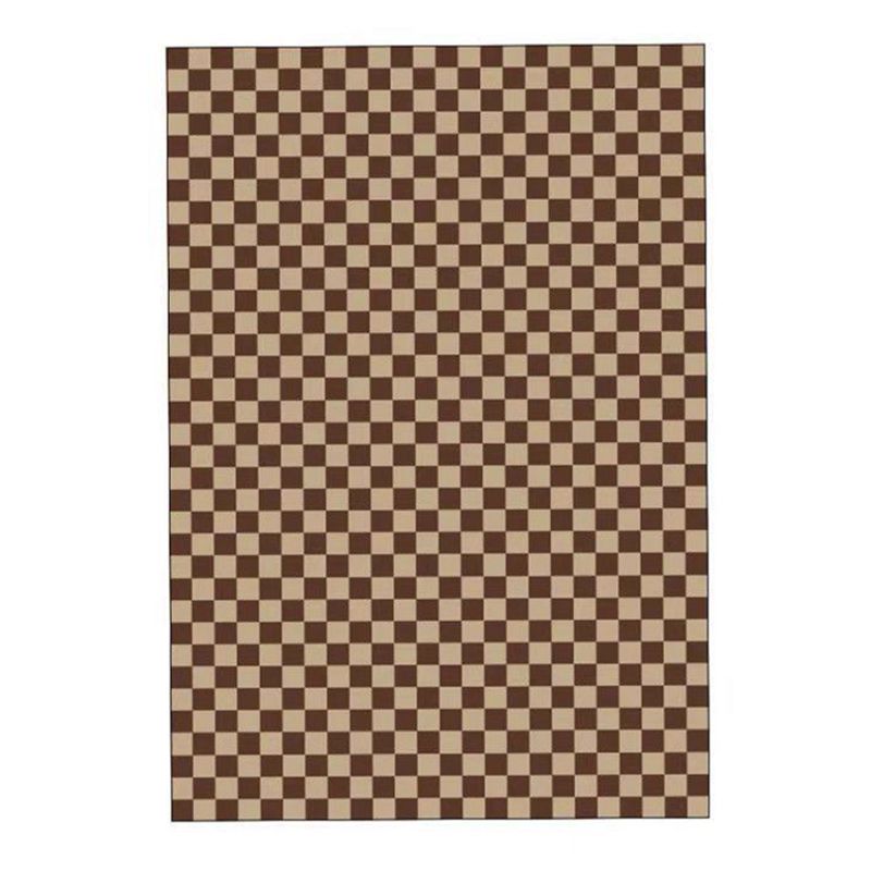 Modern Plaid Carpet Polyester Indoor Rug Non-Slip Backing Rug for Home Decoration
