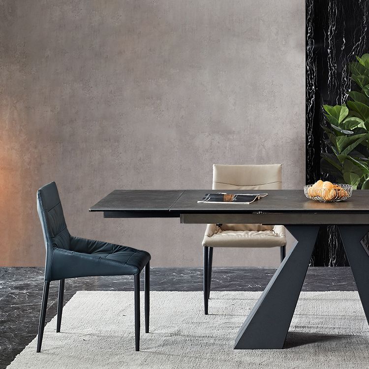 Modern Rectangle Shape Dinette Set Sintered Stone Top Dining Table Furniture for Dining Room