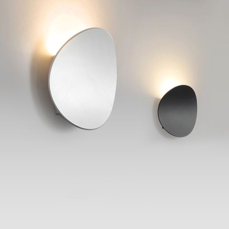 Lámpara de pared circular de aluminio de pared de pared LED minimalista moderna para espacios interiores