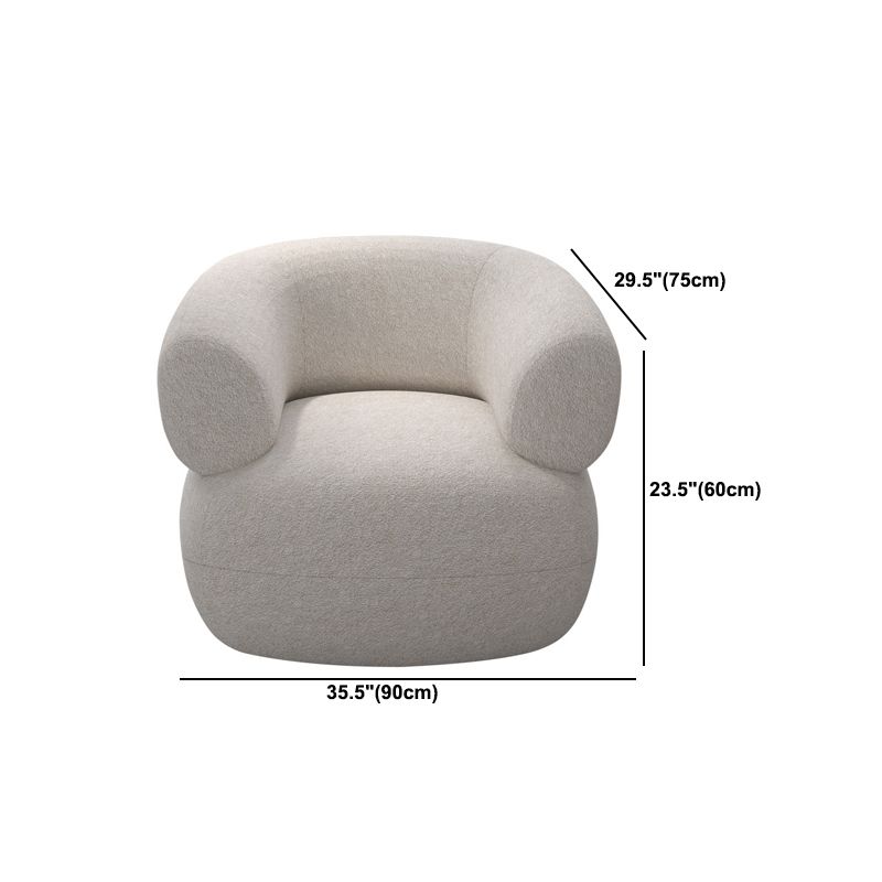 Contemporary Tight Back Curved Seating Sloped Arm Sofa for Living Room