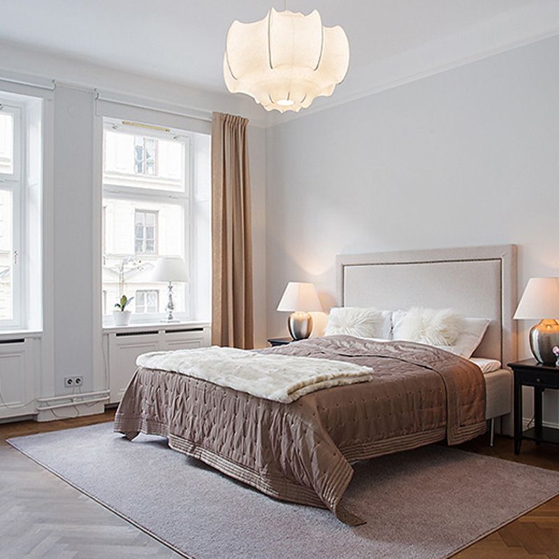 Stoff schattiert Anhänger Beleuchtungsstoffe minimalistischer Stil weiß hängendes Licht