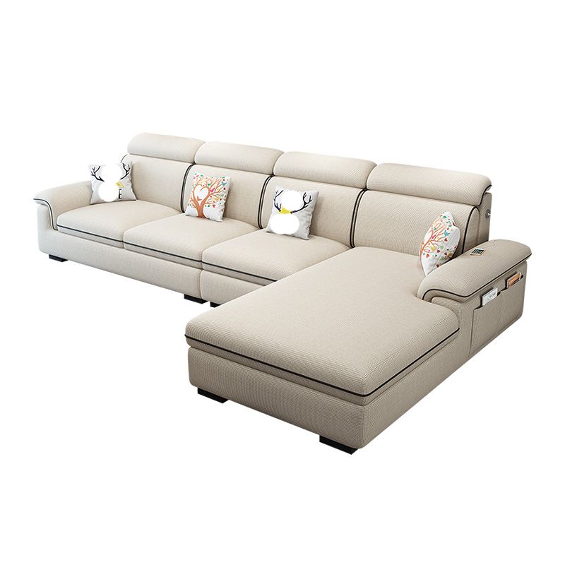 125.98"D x 70.87"W x 35.43"H Pillow Top Arm Sectionals, Modern High Back Sofa with Storage