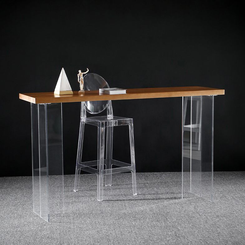 Dining Room Modern Acrylic Barstool 4 Legs Bar Stool with Pedal