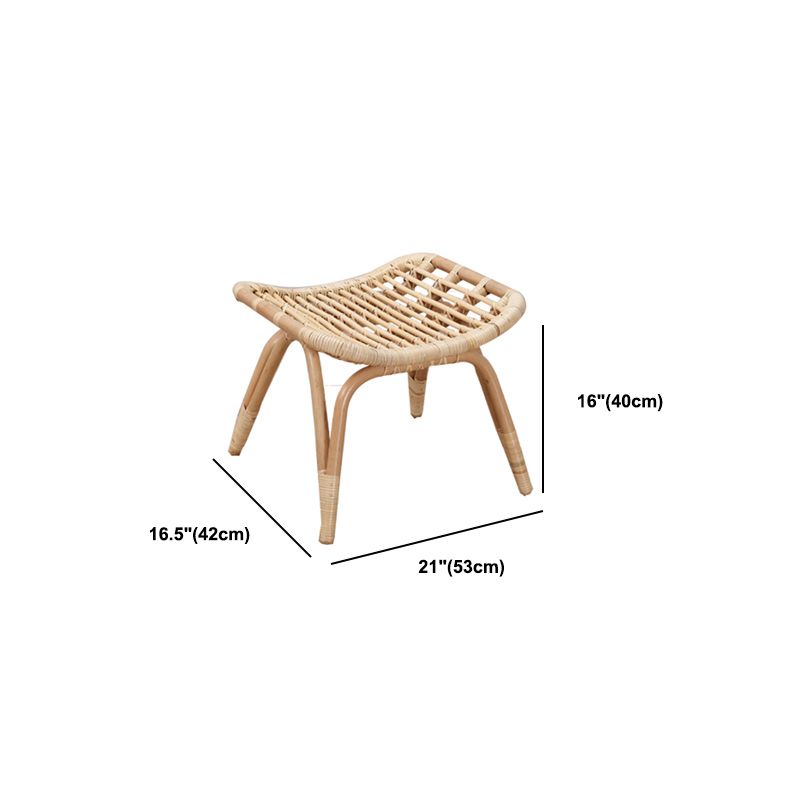 Modern Reclining Rocking Accent Chair Natural Rocking Chair Spindle for Living Room