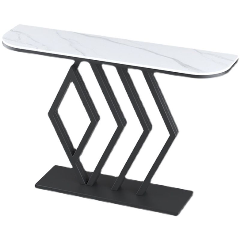 Contemporary Stone Console Table Iron Console Sofa Table for Hall