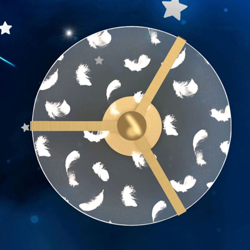 Contemporary Round Flush Light Fixture Metal 1 Light Flush Mount Ceiling Light