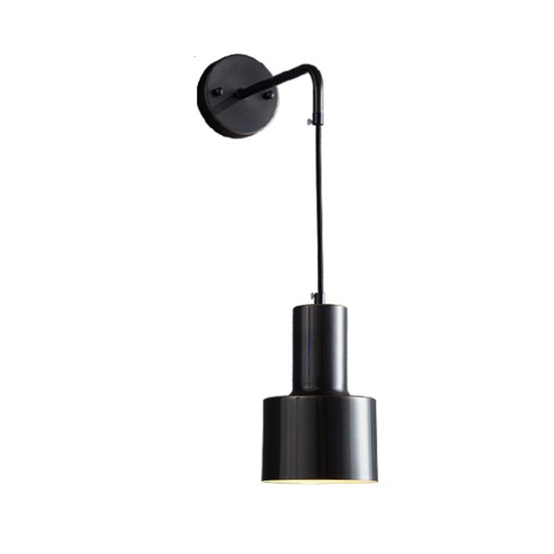 Metal Cylinder Sconce Light Fixture Modern 1-Light Wall Light