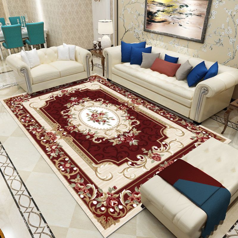 Alfombra de estampado floral Olden Multi color Polyster alfombra de interior de la alfombra del área de las mascotas para la sala de estar para sala de estar para sala de estar