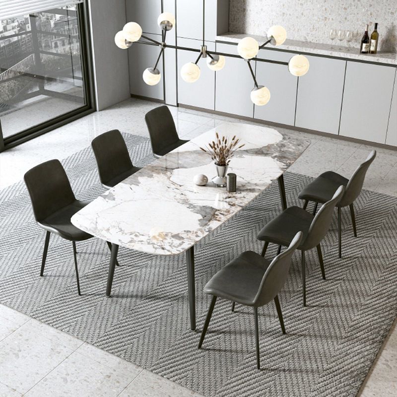 Modern Sintered Stone Dining Rectangle Table Set 1/4/5/7 Pieces Dining Set