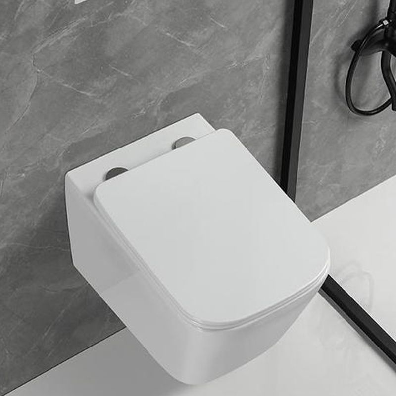 Wall Mount Flush Toilet One-Piece Toilet Contemporary Porcelain Toilet