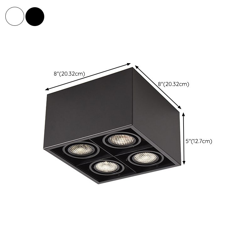 Modern Flush Mount Ceiling Fixture 4 Light Flush Ceiling Light for Living Room