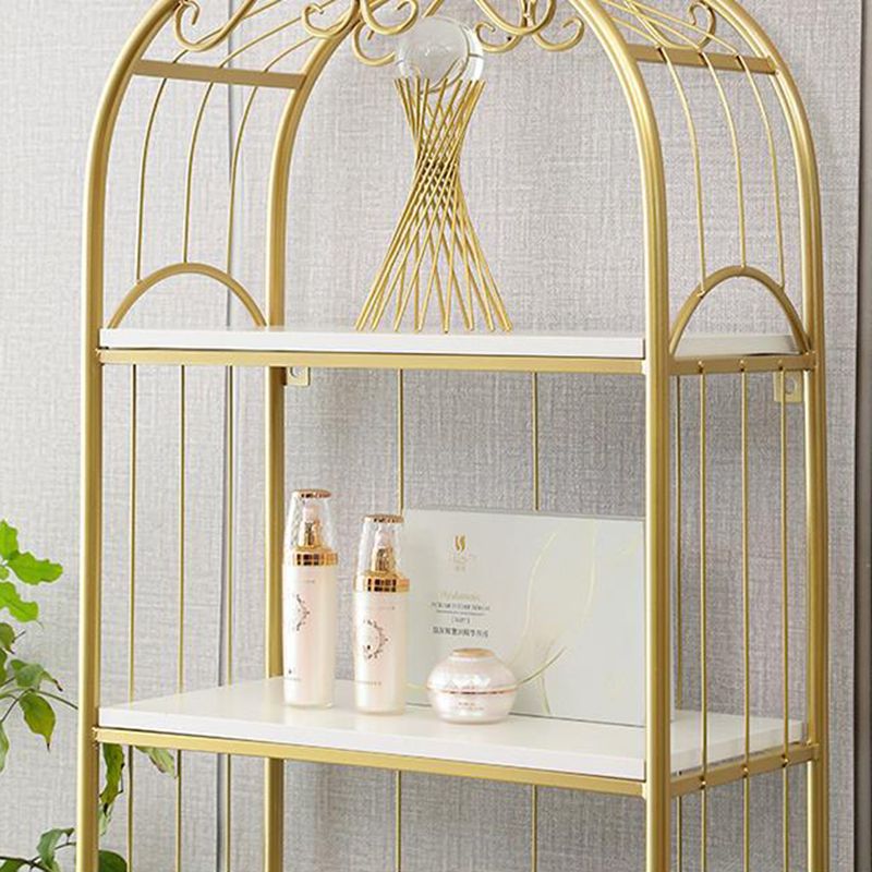Gold Modern Bookshelf Etagere Metal Open Bookcase for Living Room