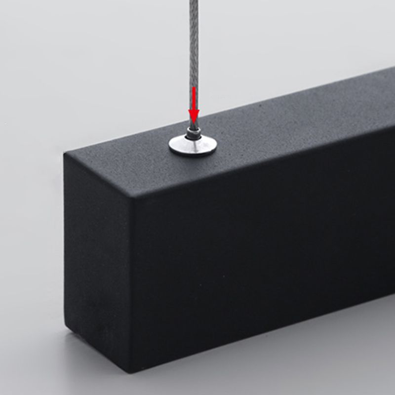 Moderne Anhängerbeleuchtung für Kücheninsel Linearinsel Anhänger Leuchtmetall 1 Licht