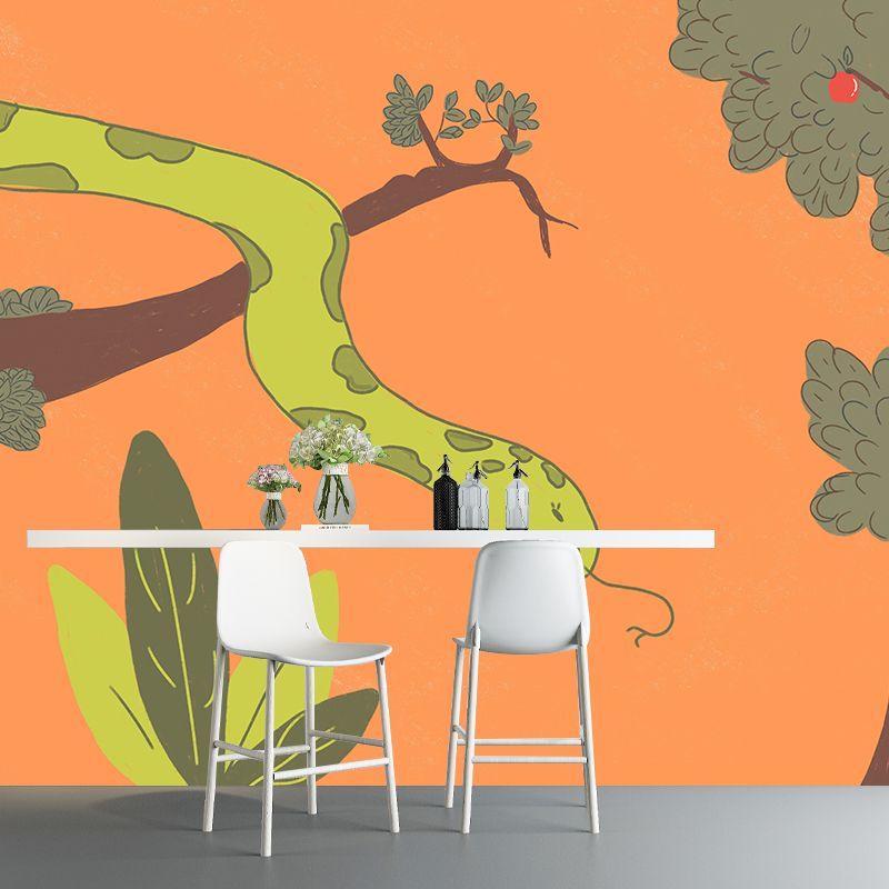 Stain Resistant Mural Wallpaper Animals Illustration Indoor Wall Mural