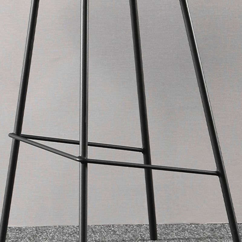 Barhocker aus Kunstleder für den Innenbereich, moderner, armloser Barstuhl mit niedriger Rückenlehne und Eimer