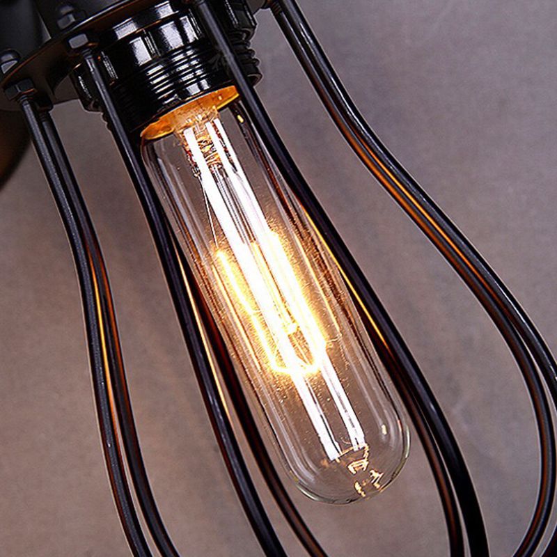 1 / 2 - Light Wall Sconce Iron Industrial Wall Light in Black / Distressed Copper