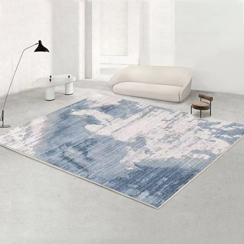 Antique Rectangle Abstract Printed Polyster Non-Slip Backing Indoor Rug