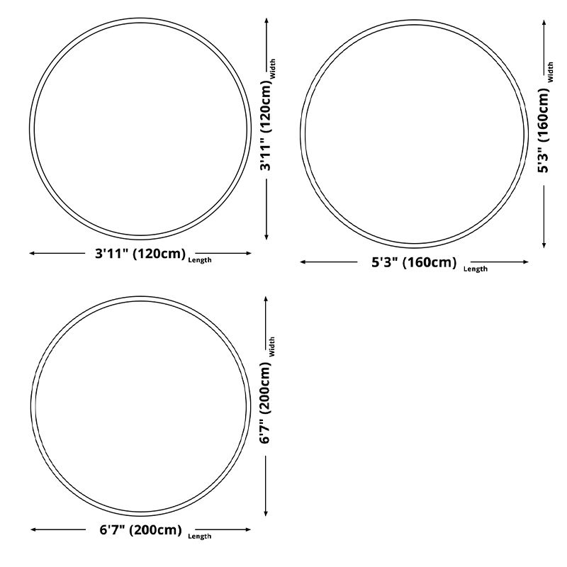 Tapis rond marocain Round multicolore Tribal Tribal Polyester Carpet Tache Resist Area pour le salon