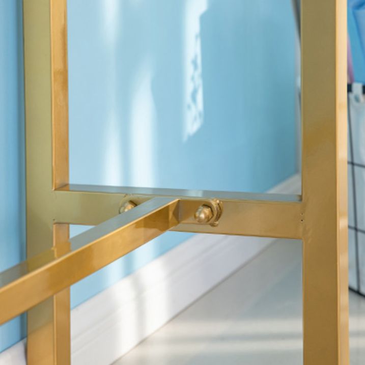 1/4/7 Pieces Glam Iron Bar Table Set Rectangle Bistro Set with White Faux Marble Top