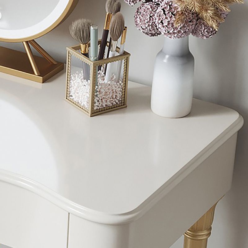 15" Wide Glam Make-up Vanity Solid Wood Dressing Table with Drawer