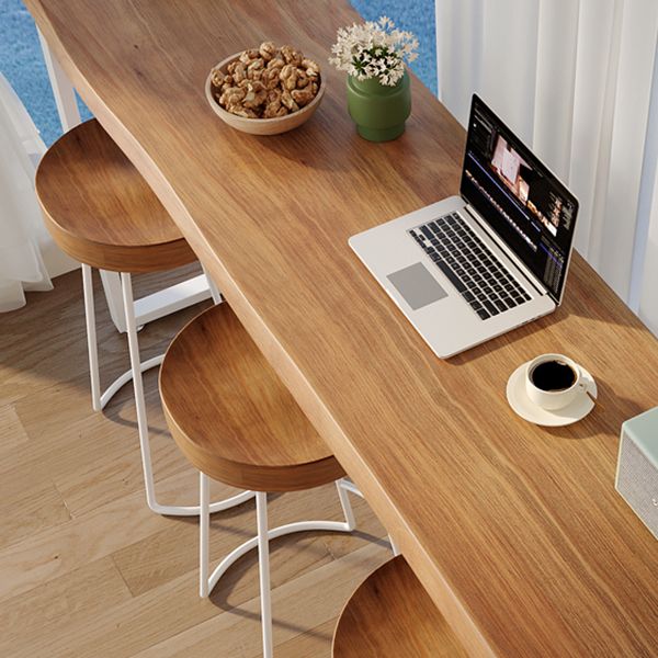 Contemporary Bar Table Set 1/4 Pieces Solid Wood Counter Height Set