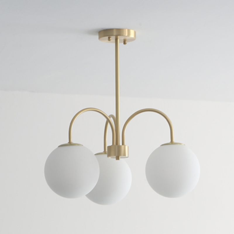 Lampade lampadari in rame dorato lampade a sospensione a 3 teste per soggiorno a 3 teste per soggiorno