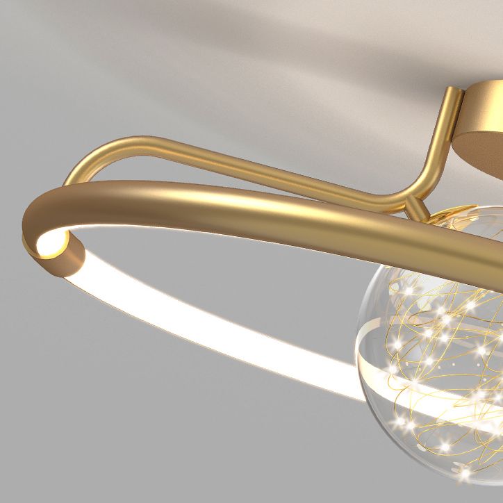 Hedendaags aluminium 1-licht LED-spoelmontagecirkel plafond gemonteerd licht voor slaapkamer