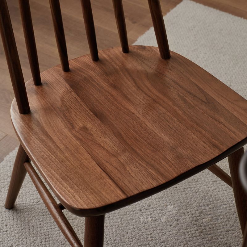 Contemporary Slat Back Wood Armless Dining Chairs(Set of 1/2/4/6/8)