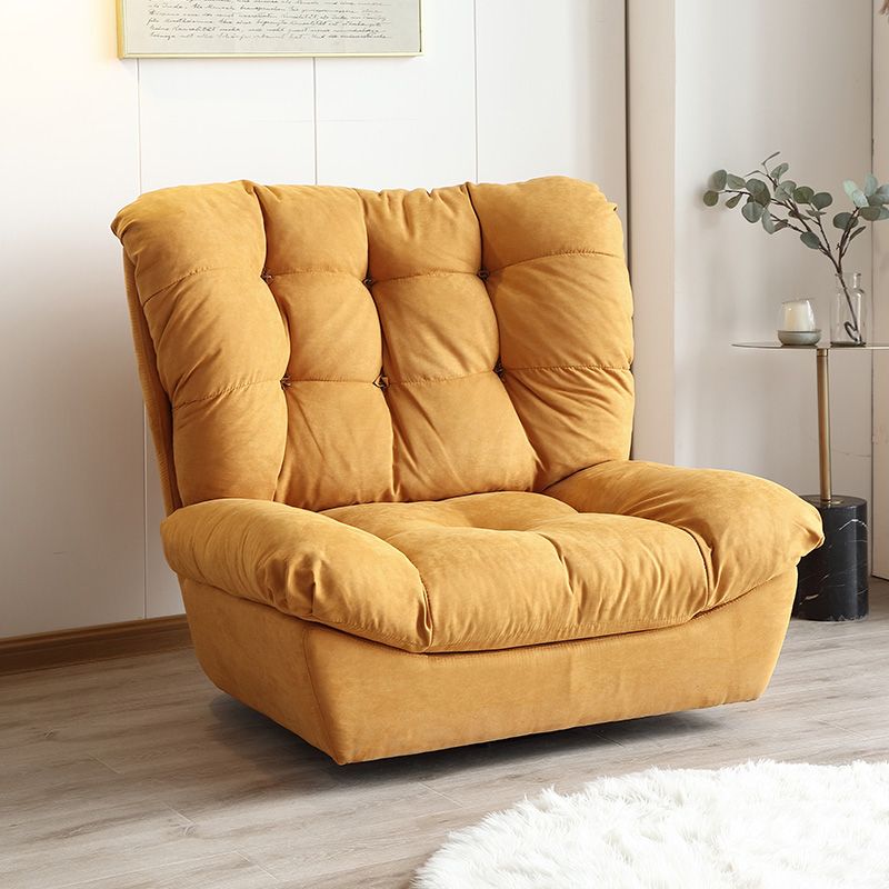 Contemporary Tufted Back Arm Chair Solid Color Armless Chair