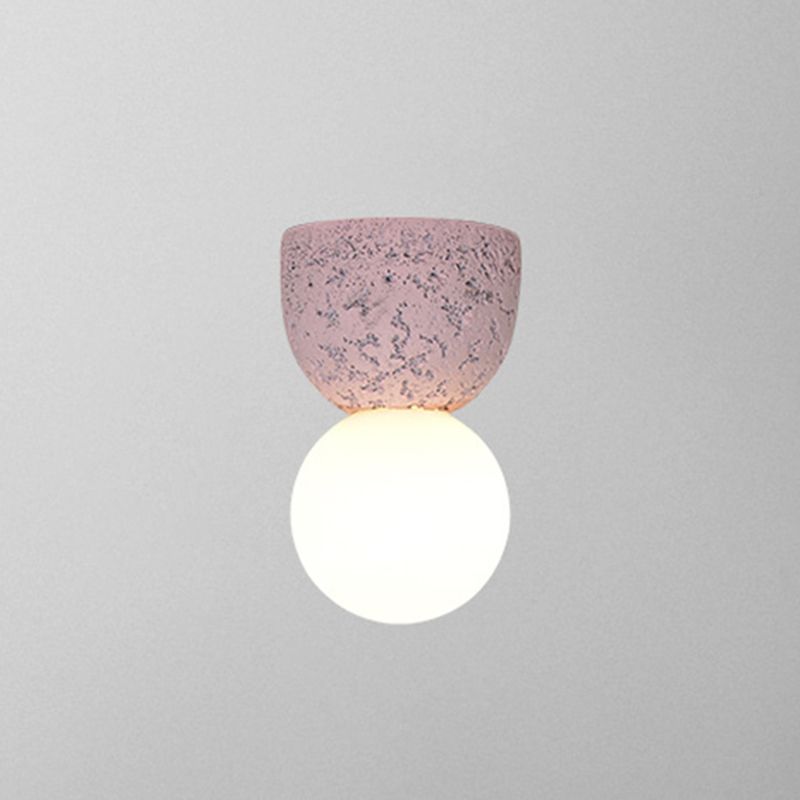 Resin-Cement Bell Wall Sconce Lamp Modern Style Single-Bulb Wall Lighting Fixture