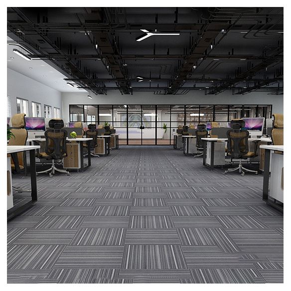 Carpet Tiles Solid Color Stain Resistant Multi Level Loop Indoor Carpet Tiles