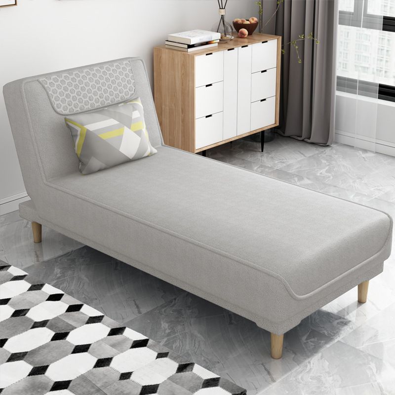 Armless Chaise Lounge Solid Color Chaise Lounge Couch with Cushioned