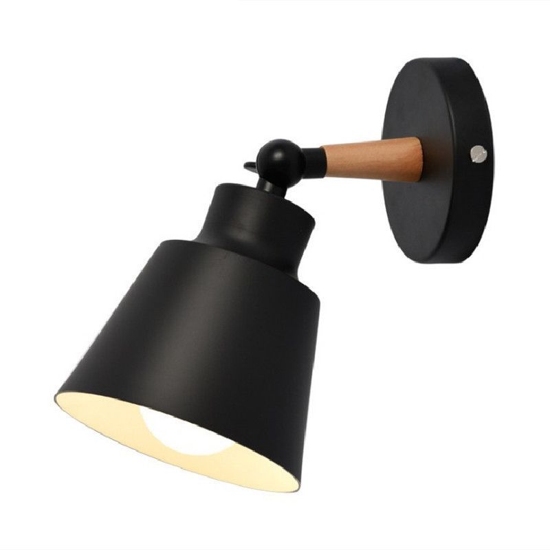 Contemporary Colorful Wall Light Simple Wooden Wall Light Sconce for Living Room