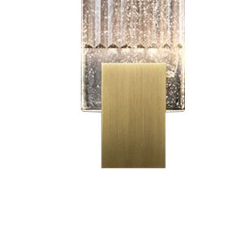 Iron and Crystal Wall Lighting Fixture in Gold LED Post Modern Wall Sconce