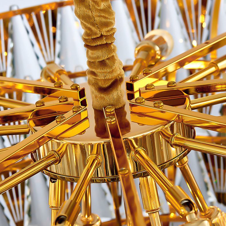 Modern Lighting Chandelier Geometric Island Lamps Crystal 10 Light Island Lights in Gold Finish