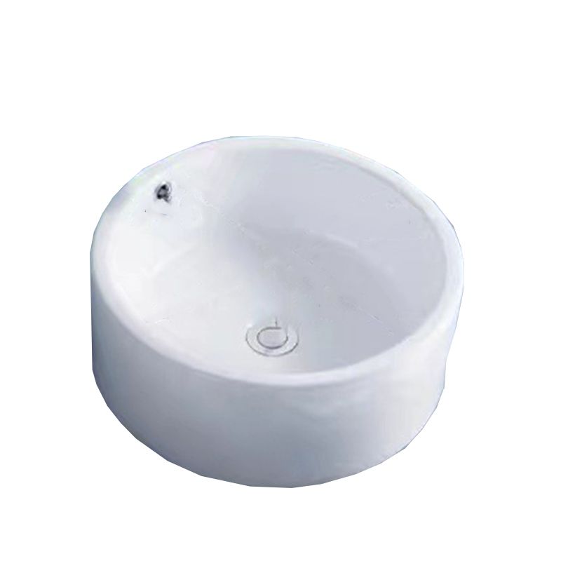Modern Vessel Bathroom Sink Porcelain White Wash Stand for Bathroom