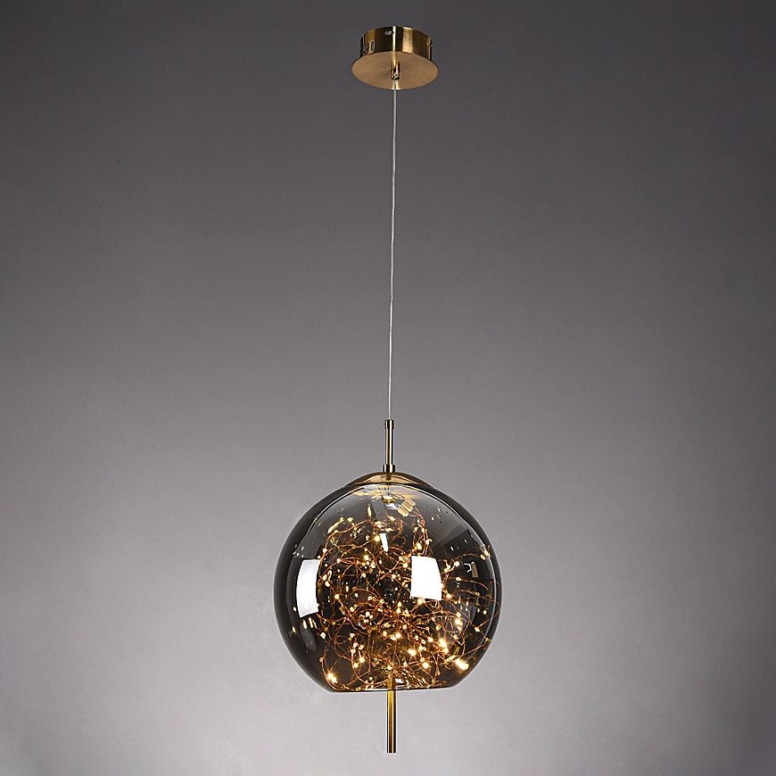 Geometric Shape Glass Hanging Light Modern Style 1 Light Hanging Light Fixtures