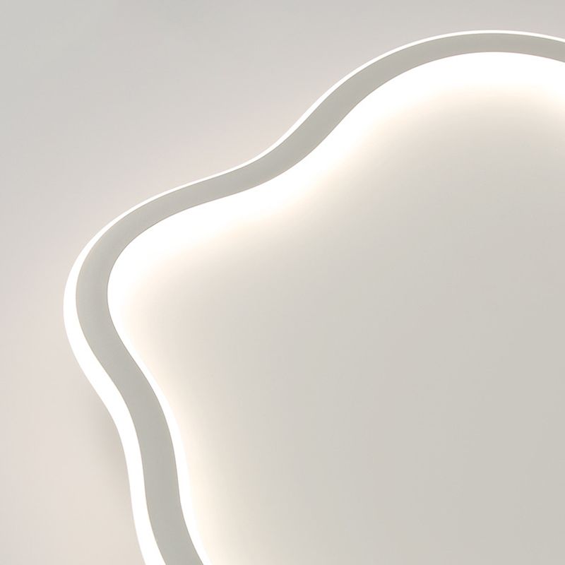 Modern Minimalist LED Ceiling Fixture Wrought Iron Cloud Flush Mount with Acrylic Shade