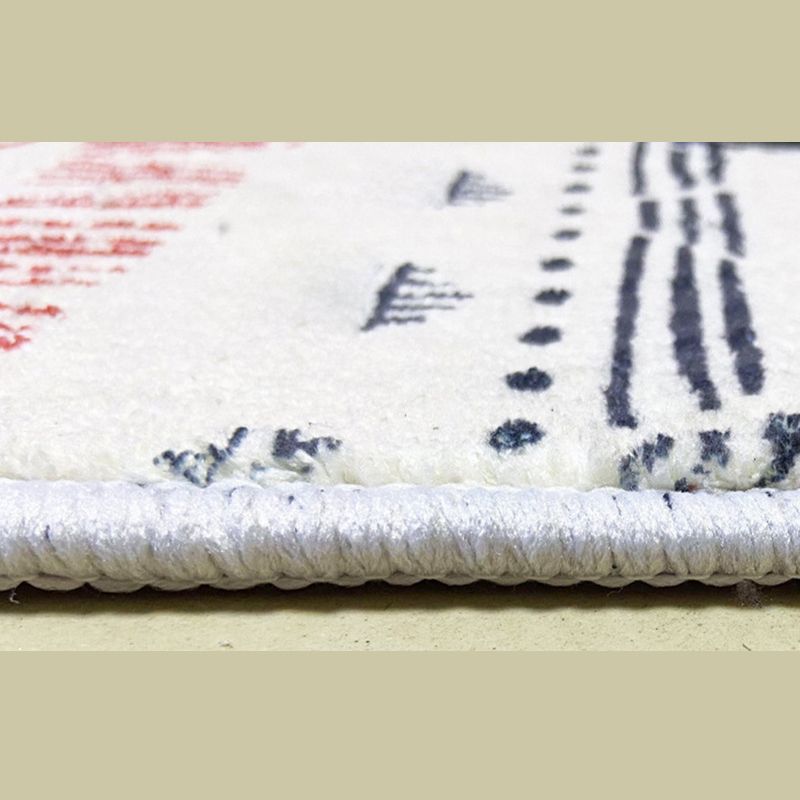 Beige Modern Rug Polyester Stripe Carpet Anti-Slip Area Rug for Living Room