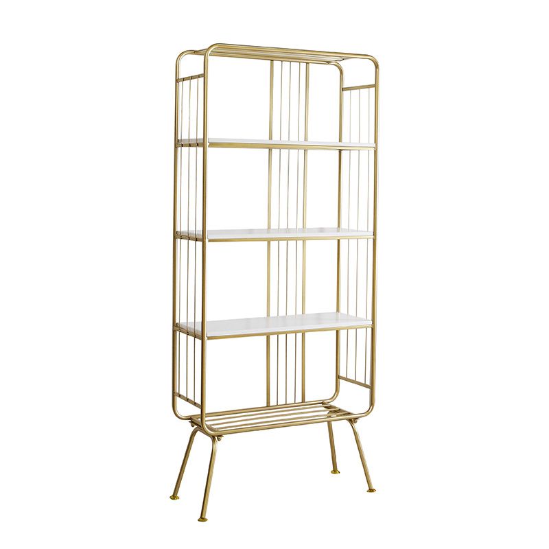 Scandinavian Iron Etagere Bookshelf Open Vertical Bookshelf for Bedroom